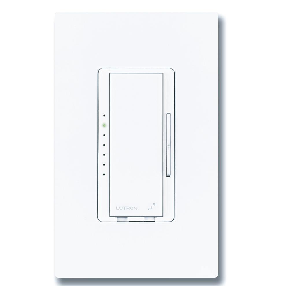 White Lutron HWD-8ANS-WH Homeworks Switch 
