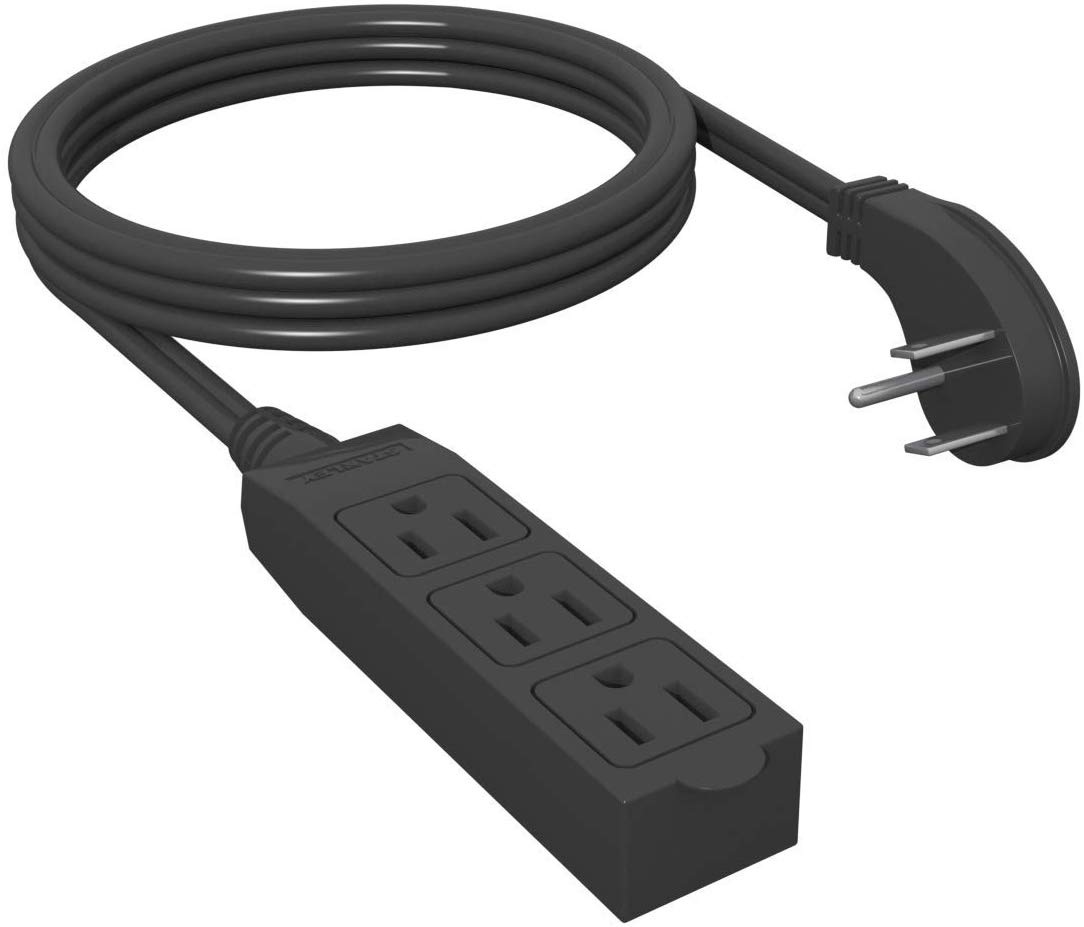 Stanley 5-Outlet Indoor Black Power Strip at