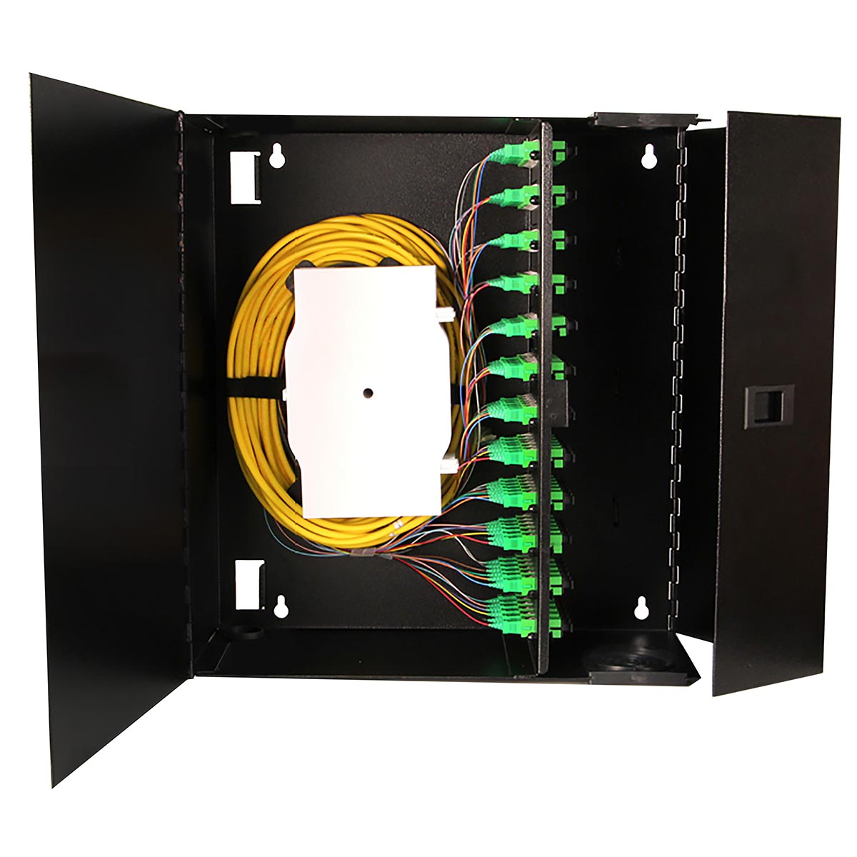 CLEERLINE SSF-Wall Mount Fiber Distribution Unit, Small, Split Door, with Lock, Adapter Plate Capable